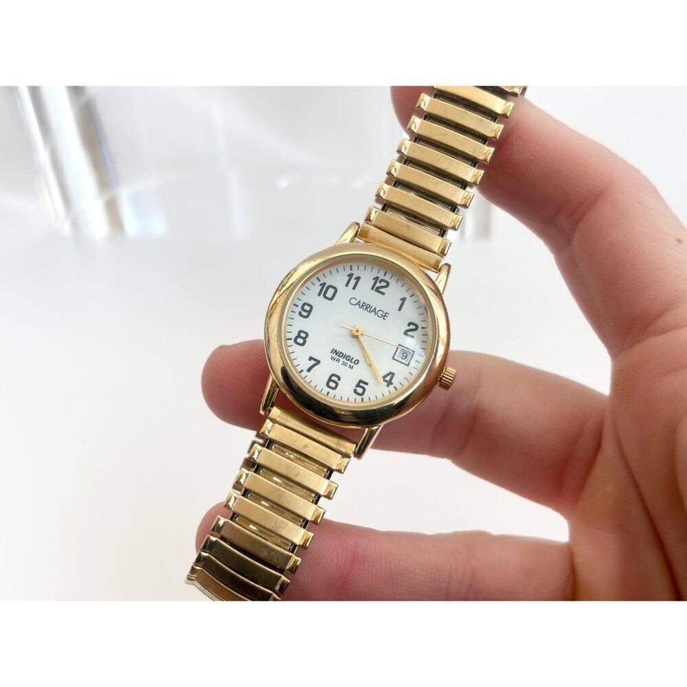 Carriage by Timex C3A151 BACK LIT! Gold Toned Vintage Wristwatch - 28mm - WORKS! - Picture 13 of 13